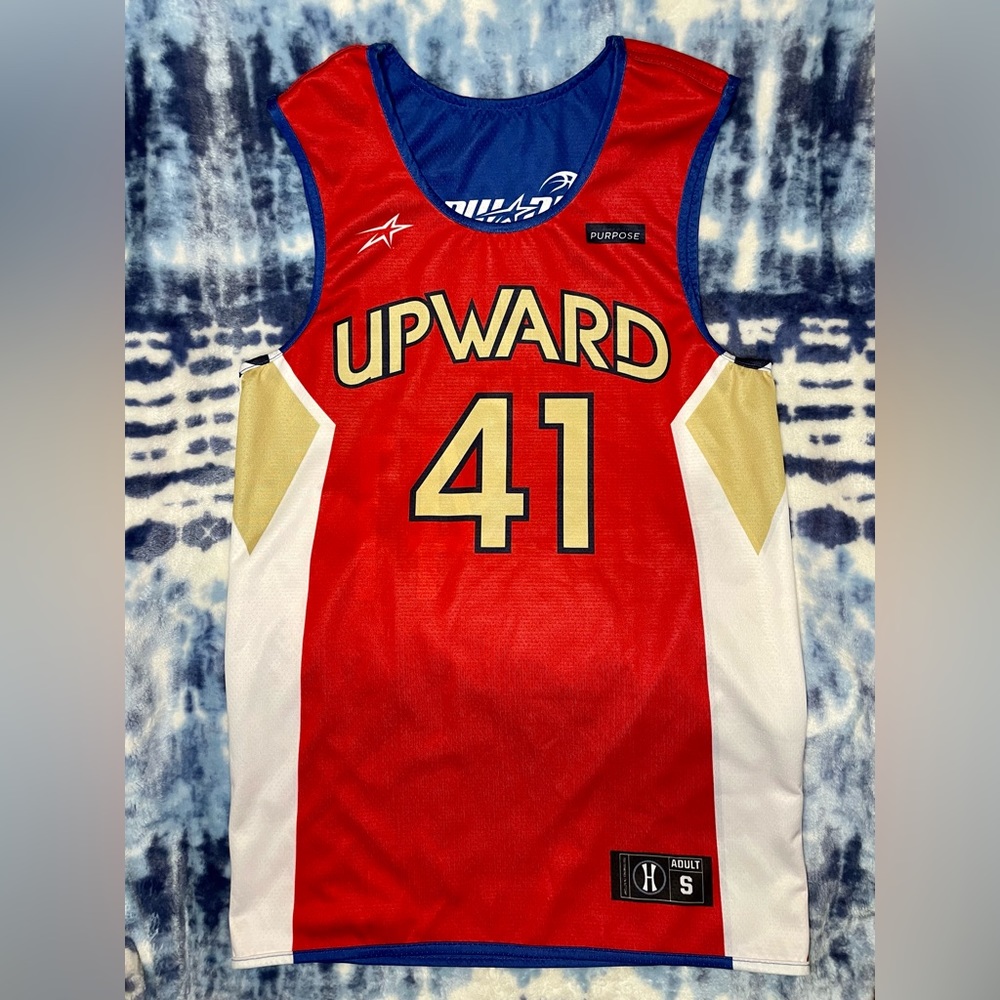 UPWARD Reversible Sports Jersey 🔥#41🔥 Red & Blue - Unisex Adult Small